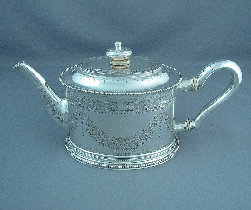 Antique Victorian Sterling Silver Tea Set - JH Tee Antiques