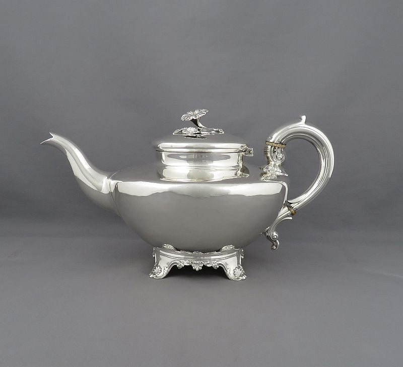 Victorian Sterling Silver Teapot - JH Tee Antiques