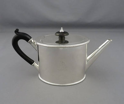 Victorian Sterling Silver Teapot - JH Tee Antiques