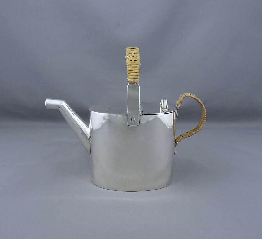 Victorian Sterling Silver Teapot Christopher Dresser - JH Tee Antiques