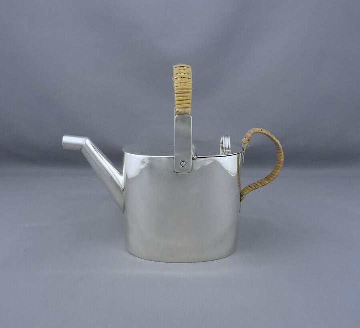Victorian Sterling Silver Teapot Christopher Dresser - JH Tee Antiques