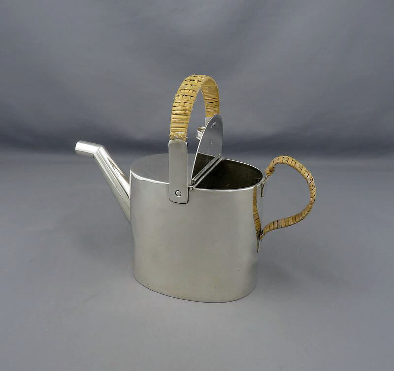 Victorian Sterling Silver Teapot Christopher Dresser - JH Tee Antiques