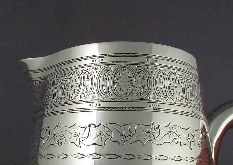 Victorian Sterling Silver Water Pitcher - JH Tee Antiques