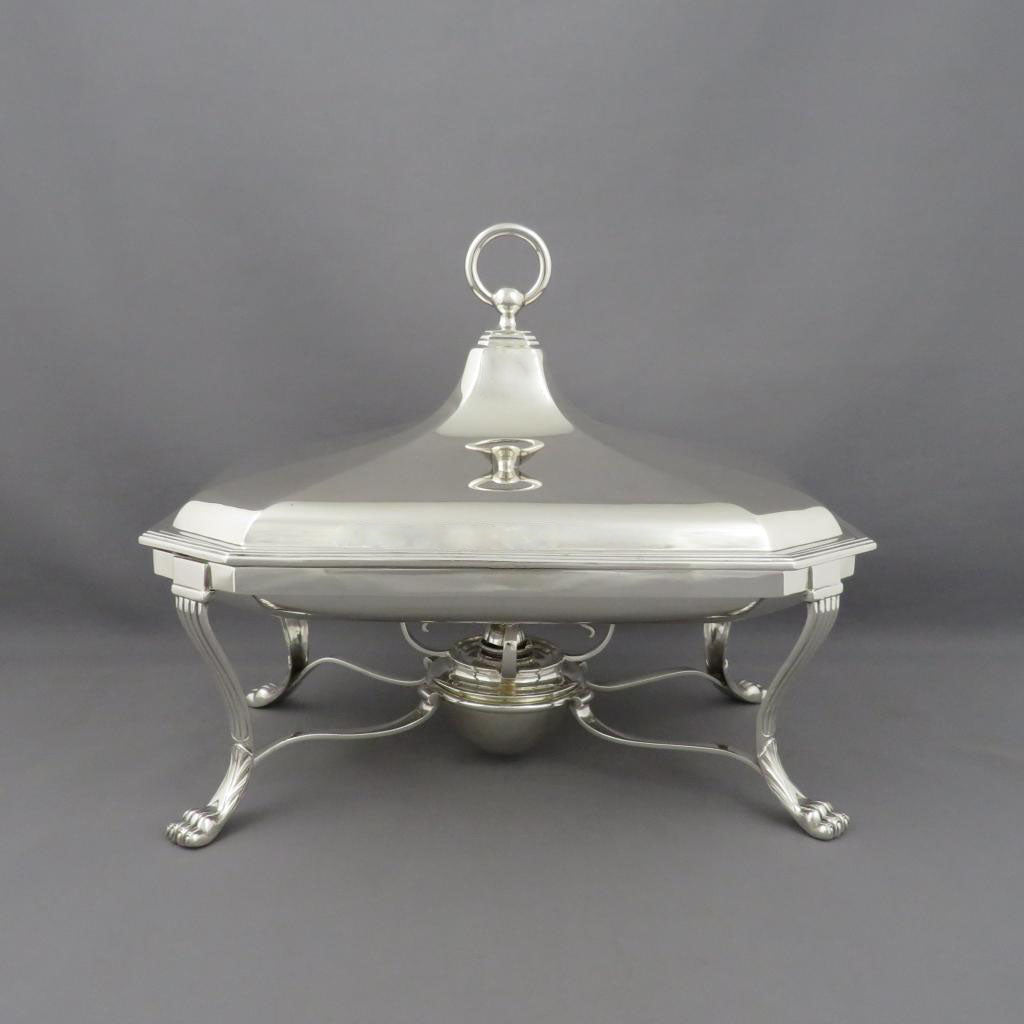 Victorian Sterling Silver Chafing Dish - JH Tee Antiques