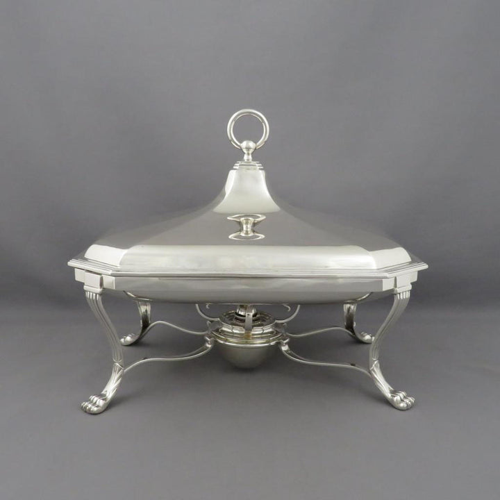 Victorian Sterling Silver Chafing Dish - JH Tee Antiques