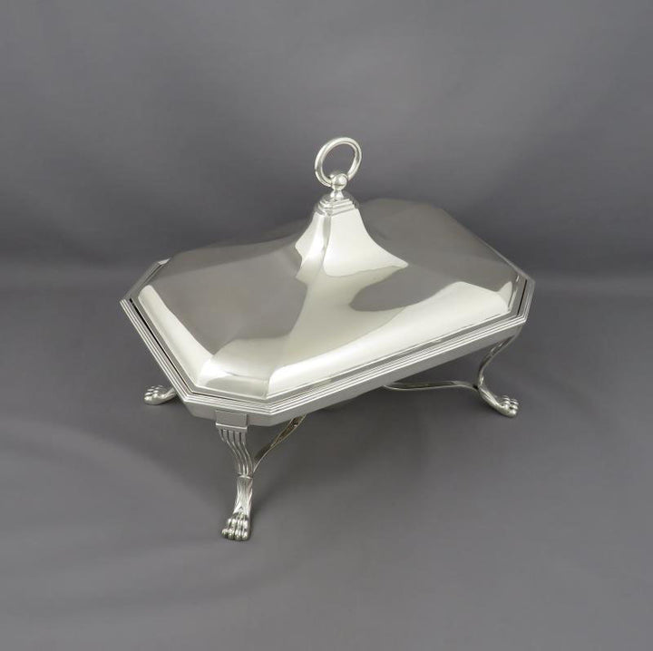 Victorian Sterling Silver Chafing Dish - JH Tee Antiques