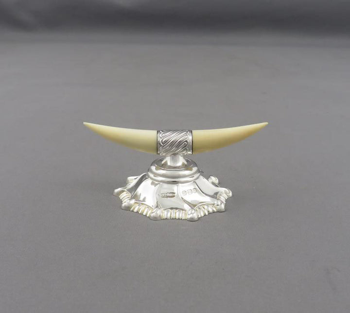 Four Victorian Sterling Silver Knife Rests - JH Tee Antiques