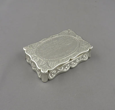 Victorian Silver Snuff Box - JH Tee Antiques