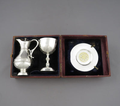Victorian Silver Travelling Communion Set - JH Tee Antiques