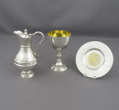 Victorian Silver Travelling Communion Set - JH Tee Antiques