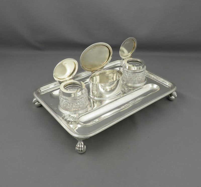 Silver Inkstand Victorian Sterling Silver Inkstand– JH Tee Antiques