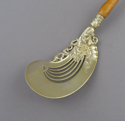 Whiting Ivory Pattern Sterling Silver Oyster Server - JH Tee Antiques