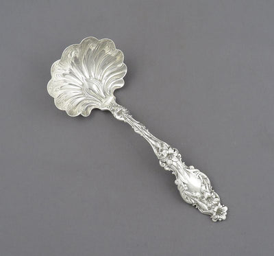 Whiting Lily Pattern Sterling Gravy Ladle - JH Tee Antiques