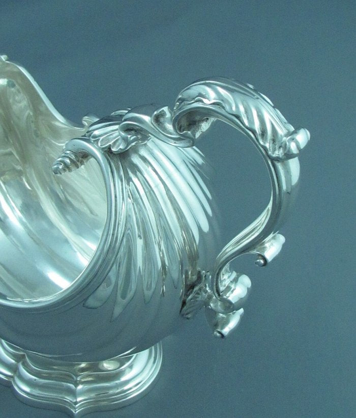 George II Style Silver Sauce Boat - JH Tee Antiques
