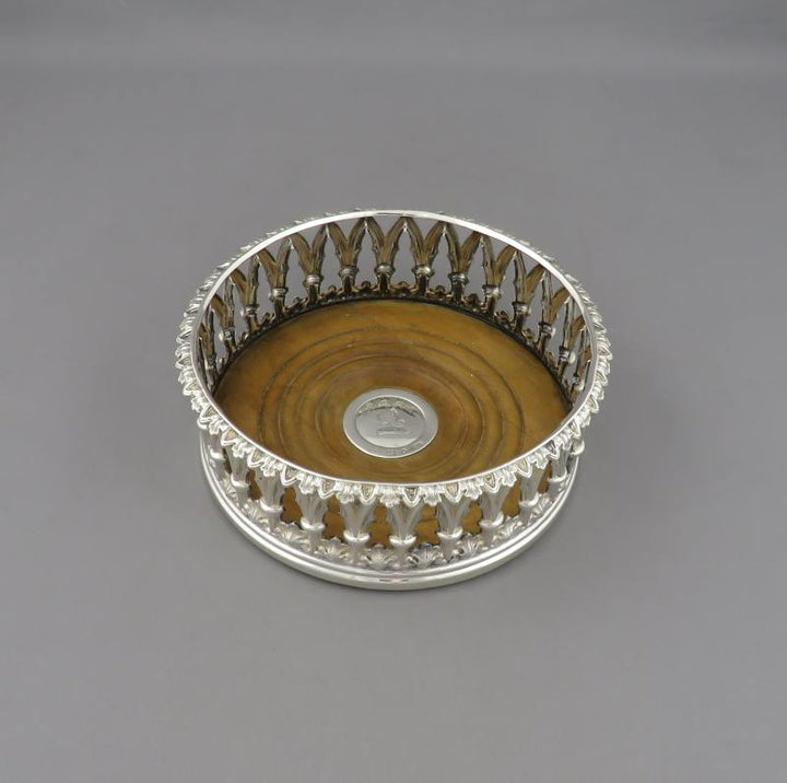 William IV Silver Wine Coasters - JH Tee Antiques