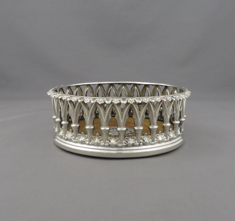 William IV Silver Wine Coasters - JH Tee Antiques