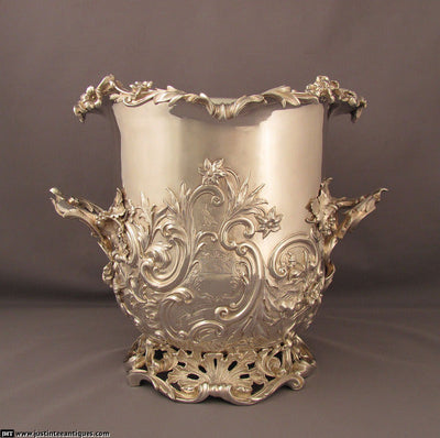 William IV Silver Wine Cooler - JH Tee Antiques
