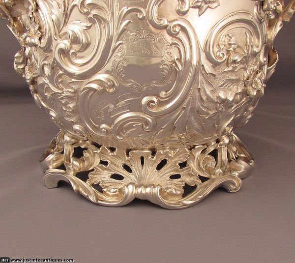 William IV Silver Wine Cooler - JH Tee Antiques