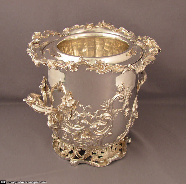 William IV Silver Wine Cooler - JH Tee Antiques