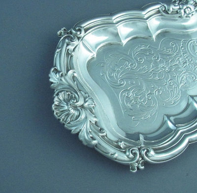 William IV Sterling Silver Candle Snuffer Tray - JH Tee Antiques