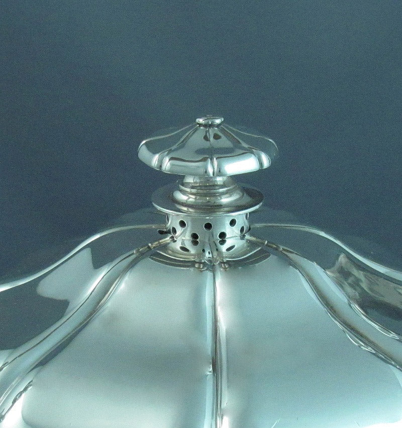 Massive William IV Sterling Silver Kettle - JH Tee Antiques