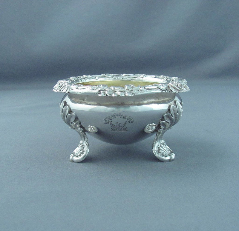 Set of Four William IV Sterling Silver Salts - JH Tee Antiques