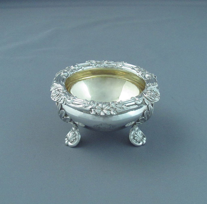 Set of Four William IV Sterling Silver Salts - JH Tee Antiques