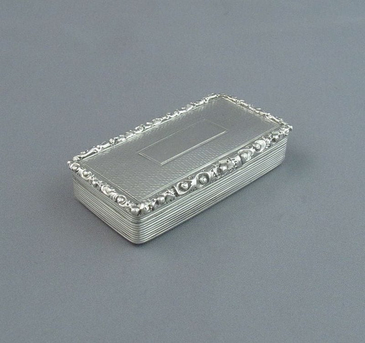 William IV Sterling Silver Snuff Box - JH Tee Antiques
