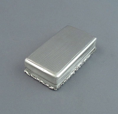 William IV Sterling Silver Snuff Box - JH Tee Antiques