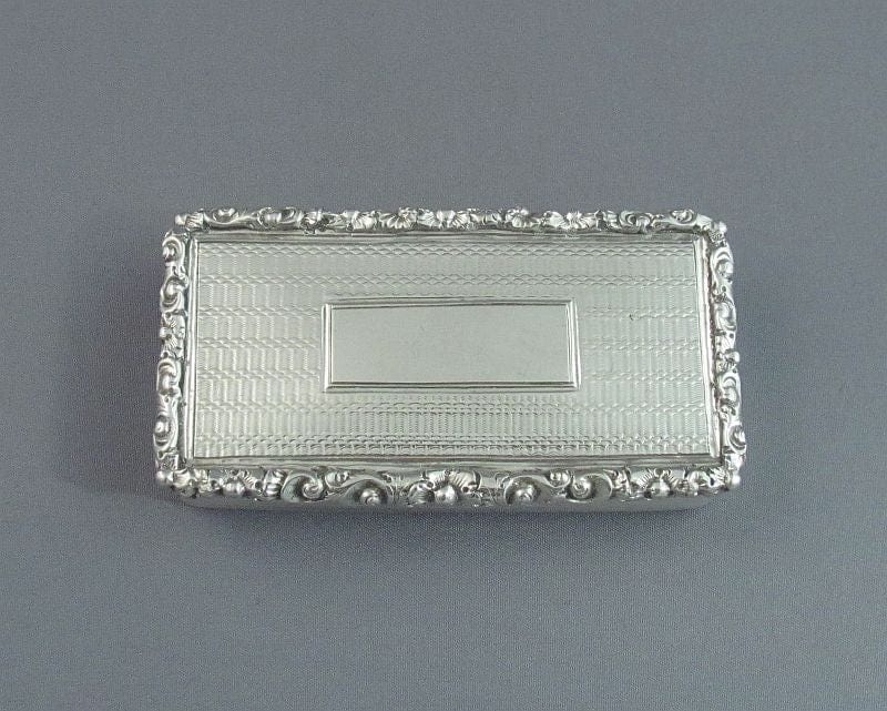 William IV Sterling Silver Snuff Box - JH Tee Antiques