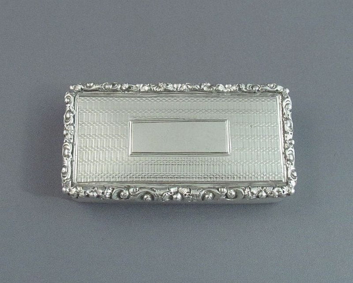 William IV Sterling Silver Snuff Box - JH Tee Antiques
