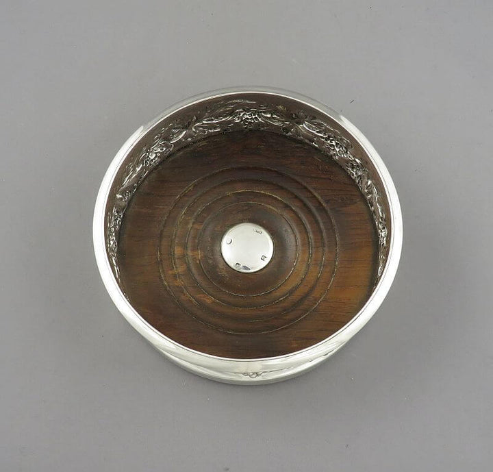 William IV Sterling Silver Wine Coaster - JH Tee Antiques