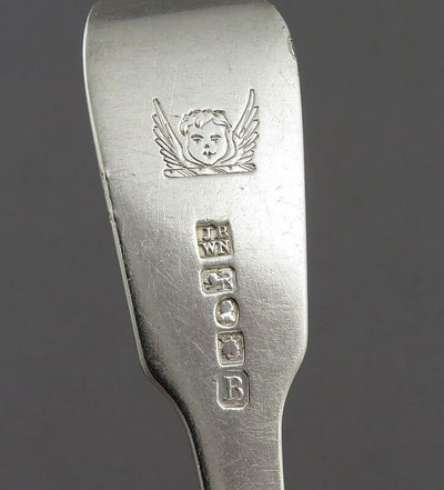 English Provincial Silver Dinner Fork York - JH Tee Antiques